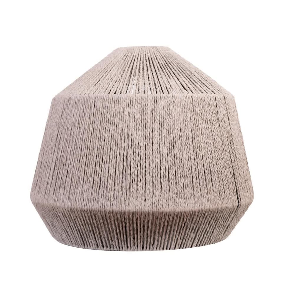 image 1 of ValueLights Riad Fabric Natural Grey Taper Ceiling Shade & Bulb | Grey