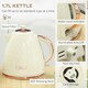 image 3 of HOMCOM Kettle and Toaster Set 1.7L Kettle & 2 Slice Toaster Set Beige