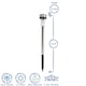image 4 of Kingavon Stainless Steel Solar Pathway Lights - Silver - Pack of 5 Grey