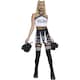 image 3 of Fever Womens/Ladies Vampire Cheerleader Costume Set - Black/White - M