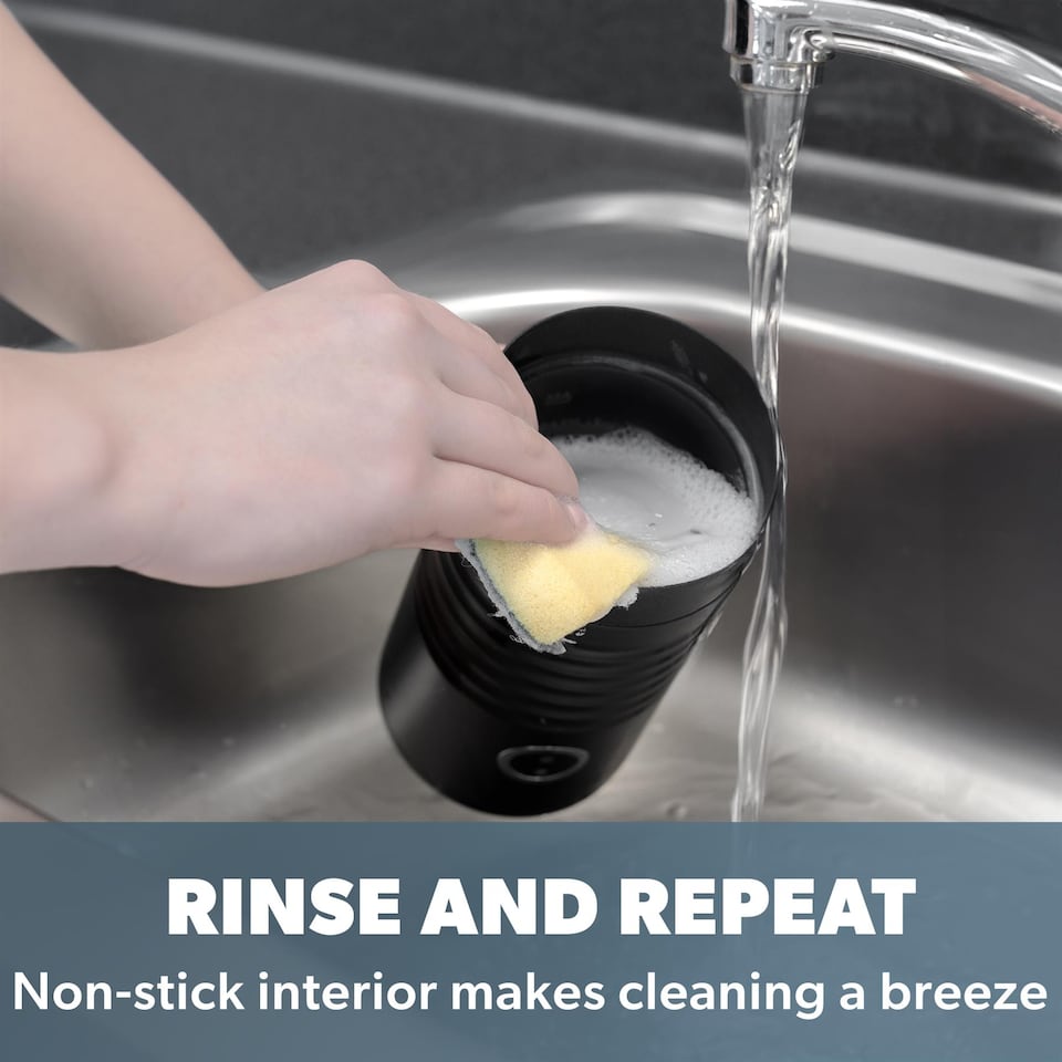 image 1 of Daewoo Electric Milk Frother 200ml Hot and Cold 4-in-1 Black