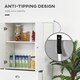 image 5 of HOMCOM Tall Kitchen Storage Cabinet Cupboard w/ Drawer for Dining Room White