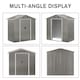 image 3 of Outsunny 6.5x3.5ft Metal Garden Shed for Garden and Outdoor Storage, Grey