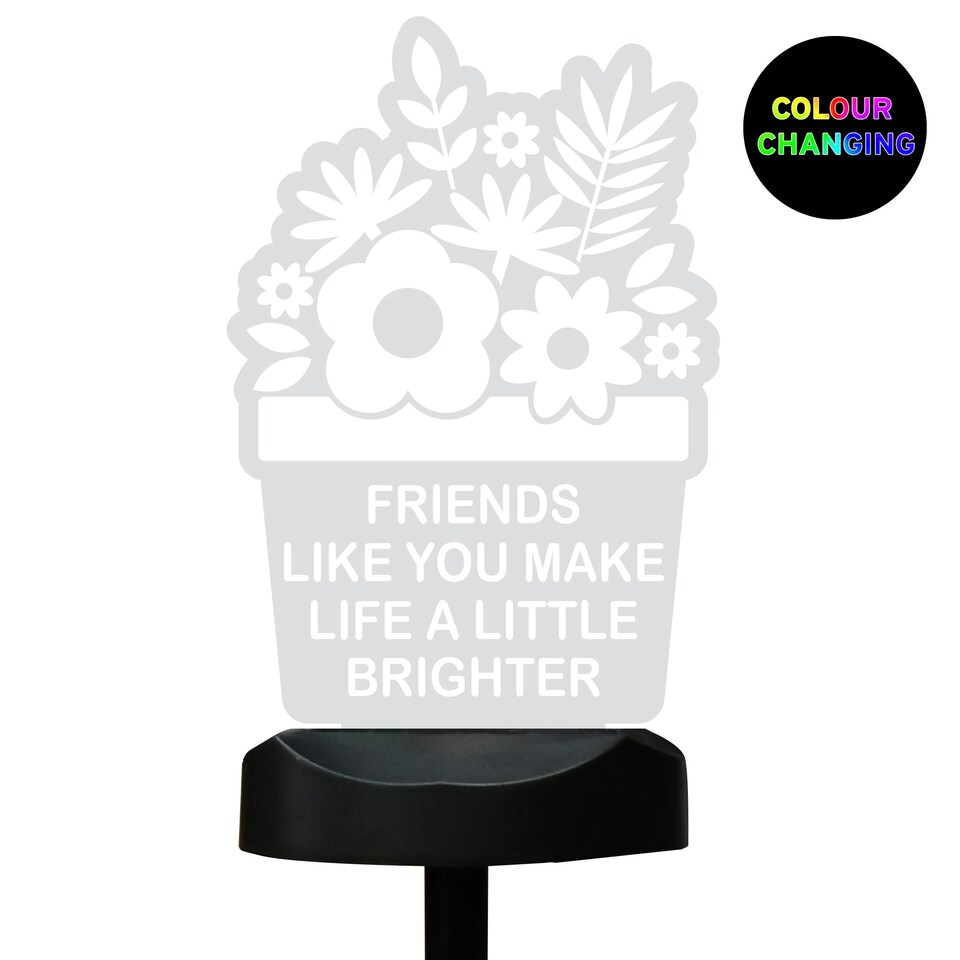 image 1 of Personalised Plant Pot Outdoor Solar Light