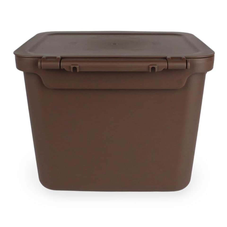 image 1 of 5L Brown Kitchen Compost Caddy/Food Recycling Waste Bin