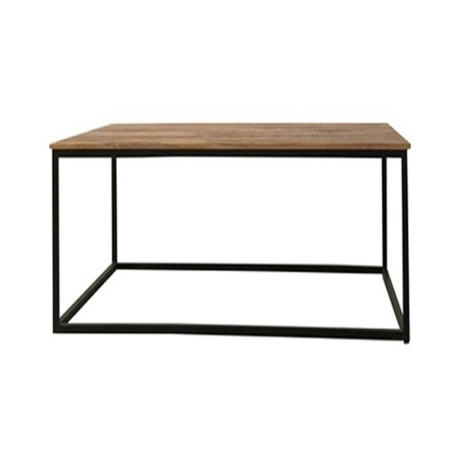 Industrial Coffee Table - Mango Wood/Iron - L60 x W110 x H45 cm - PP Sawn Finish Brown