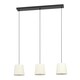 image 1 of EGLO Febres White Fabric and Steel Shade Traditional 3-Light Pendant