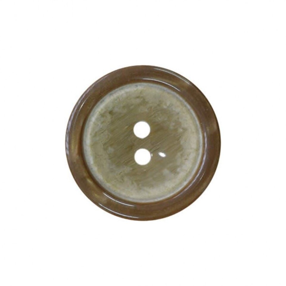 Minerva Brown Round Plastic Coat Buttons for Dressmaking - 15mm - per value pack of 50