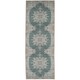image 1 of KUKOON Green Vintage Medallion Non Slip Washable Low Pile Runner Rug 80cm x 300cm