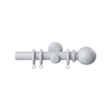 28mm Woodland White Curtain Pole Set 180cm White | White