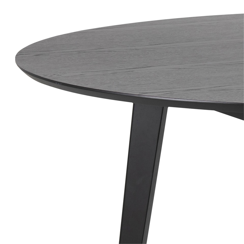 image 1 of Roxby Round Dining Table in Black 140x76cm