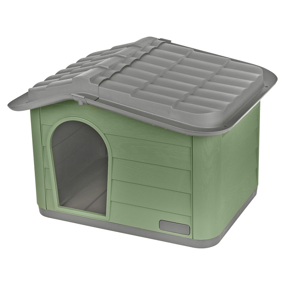 image 1 of URBNLIVING Plastic Dog House Outdoor Pet Kennel Shelter | Multi | Green | S | 1