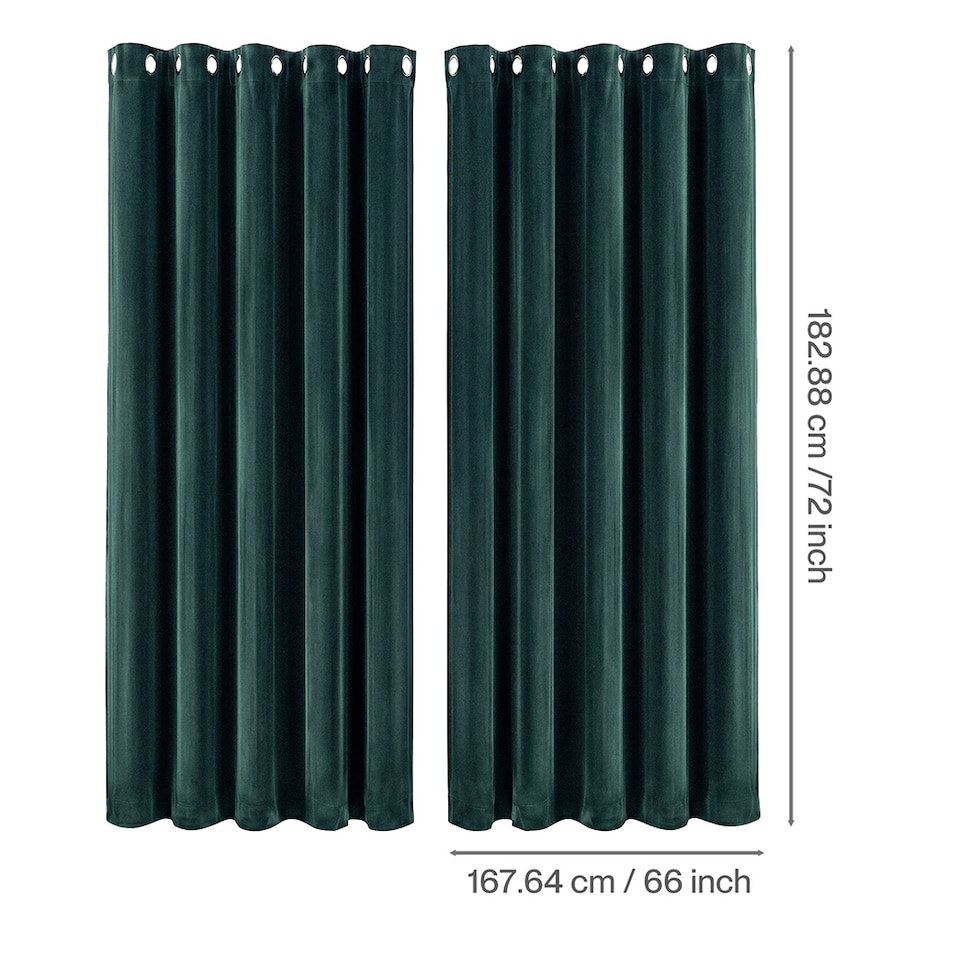image 1 of Marlow Velvet Blackout Eyelet Curtains with Tie Backs for Home