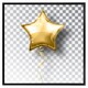 image 2 of Golden star balloon (Picture Frame) Brown | L