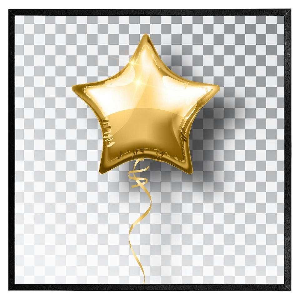 image 1 of Golden star balloon (Picture Frame) Brown | L