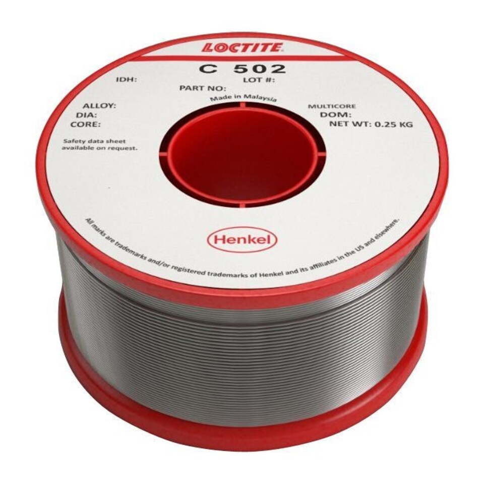 MULTICORE / LOCTITE No-Clean LeadFree Clear Residue Cored Solder Wire 0.5mm 250g