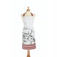 image 1 of KitchenCraft Apron Red Farmhouse Cotton White