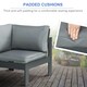 image 5 of Outsunny 6-Piece Garden Furniture Set with Firepit Table Outdoor Sofa Aluminium
