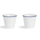 image 1 of Nicola Spring White Farmhouse Egg Cups - 5cm - Pack of 2