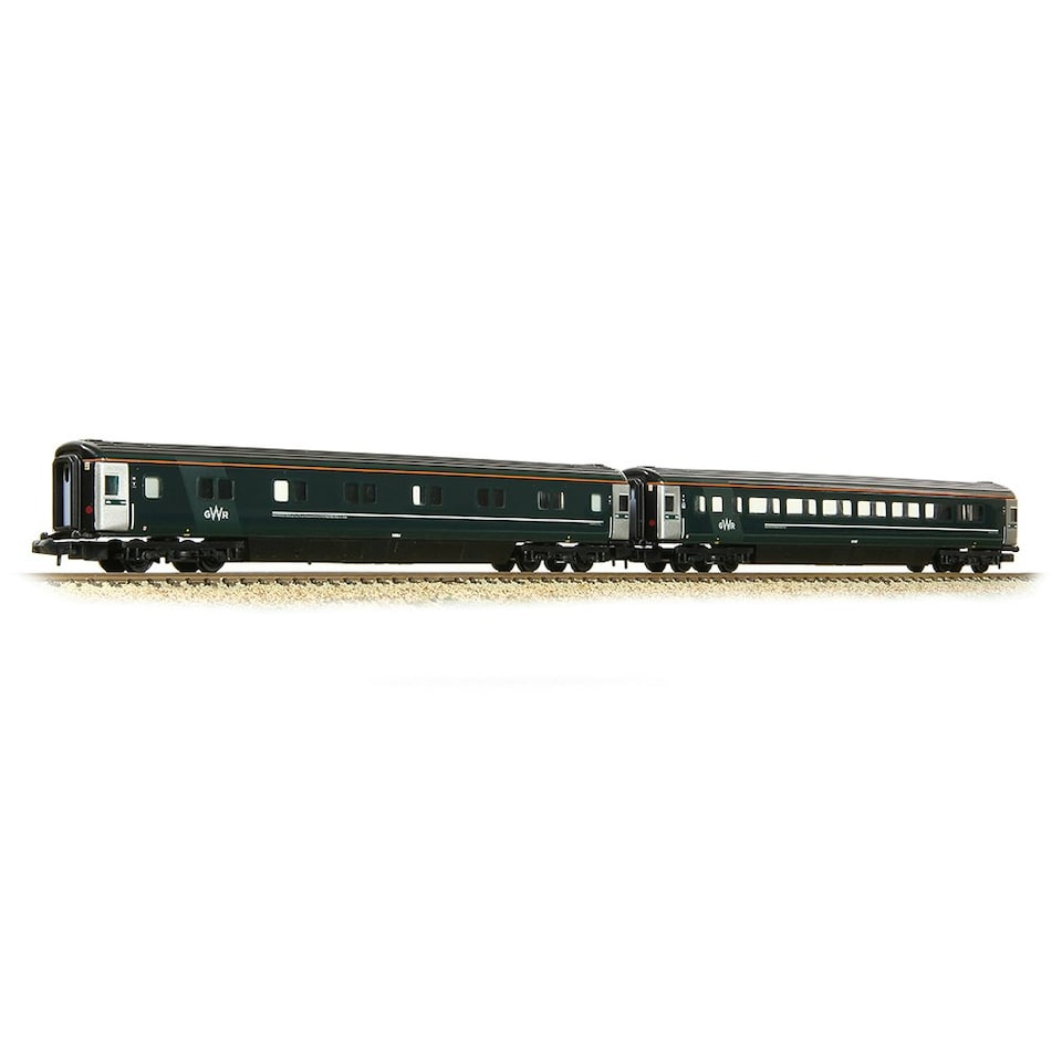 Graham Farish Mk3 Night Riviera Coach Set (2) GWR Green 10584/12142