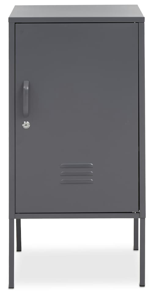 image 1 of Orsina Versatile One Door Grey Locker, Secured Storage Shelving Locker, Sleek And Sturdy Slim Locker With Handle