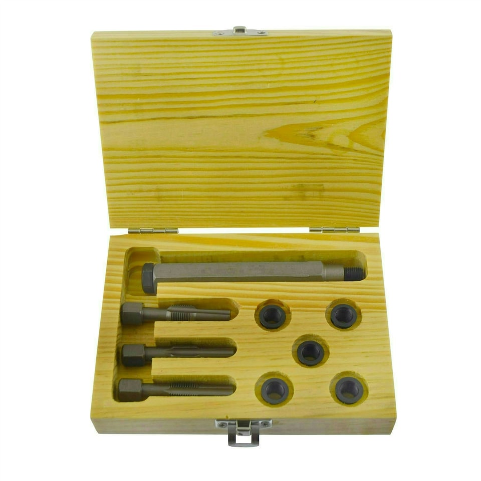 image 1 of Glow Plug Cylinder Head Metric Thread Repair Restorer Tap Kit M8 x 1.0mm