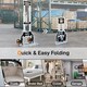 image 6 of HOMCOM Folding Sack Truck, 70kg Lightweight Hand Truck with Wheels, Foldable Trolley Cart with Telescoping Handle for Warehouse, Office, Luggage, Silver Tone