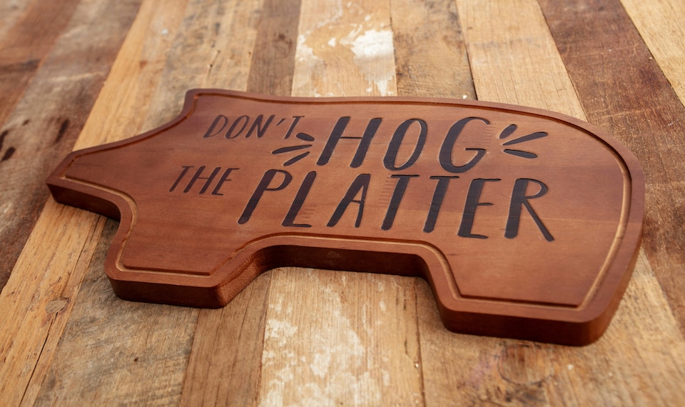 image 1 of Wooden Charcuterie Board - Hog the Platter