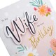 image 7 of Contemporary Floral Pink Design Wife Birthday Card