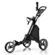 image 5 of COSTWAY 3 Wheel Golf Push Cart Folding Golf Holder Grey