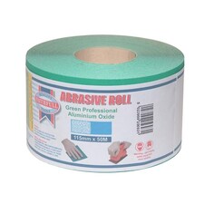 Faithfull 115mm Green Aluminium Oxide Paper Roll - Multi Colour - 50m length 80G