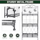 image 6 of Outsunny 3-Tier Metal Folding Plant Stand Display Rack Bookshelf Unit Outdoor