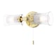image 1 of Elba 2 Light Bathroom Wall Light Polished Gold and Glass IP44