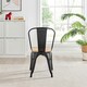 image 5 of Furniturebox 2x Colton 'Tolix' Style Black Metal Dining Chairs Wood Seat