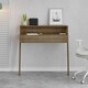 image 1 of Cowork Modern Desk Dark Oak Wall Mounted With Drawer 94cm Wide Brown
