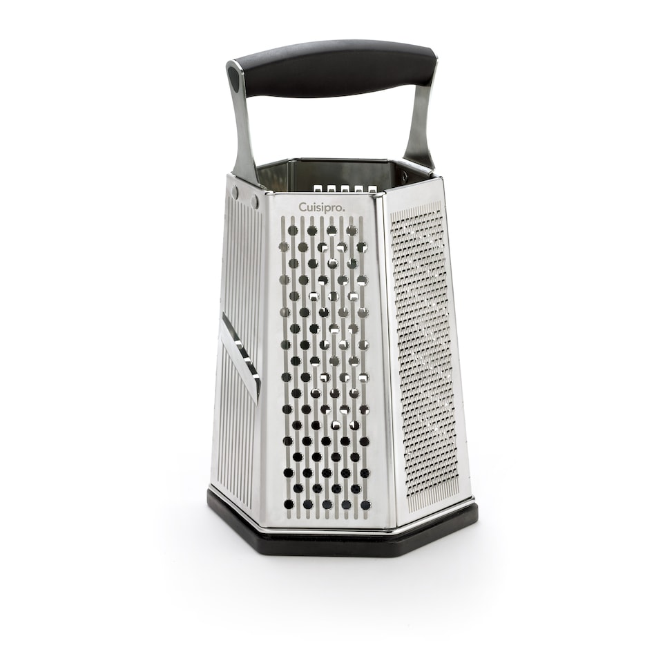 image 1 of Cuisipro 6-Sided Box Grater, Sharp Stainless Steel, Non-Slip Base