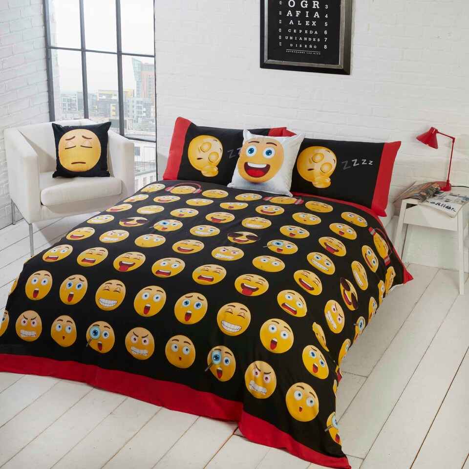 image 1 of Icons Polycotton Duvet Cover Set with Pillowcase Multi | Single