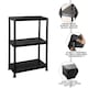 image 4 of 3 TIER PLASTIC STORAGE SHELVES SHELVING HOME GARAGE ORGANISER SHELF RACK