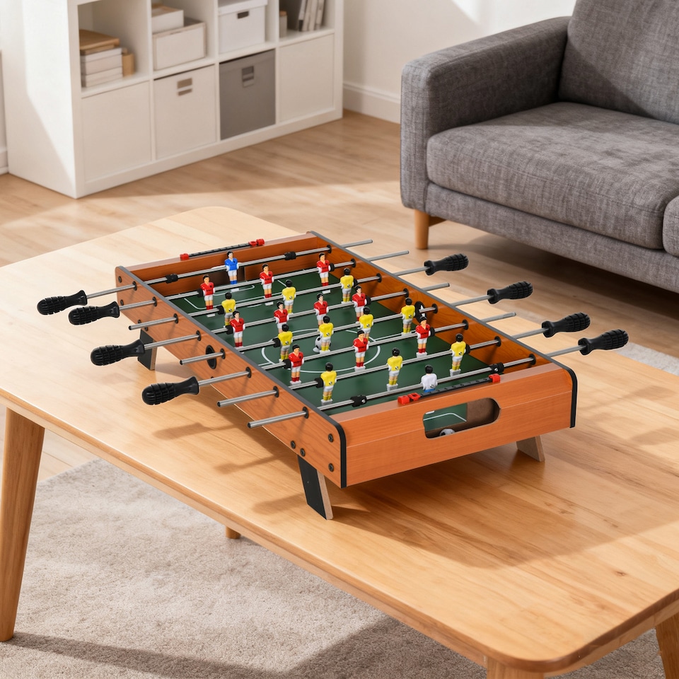 image 1 of HOMCOM Football Table Heavy Duty  84.5cm for Arcades, Pub, Game Room, 8 Rods, 2 Foosballs