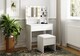image 10 of Eva LED Dressing Table Set | White | White