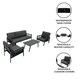 image 2 of Aluminium 4 Piece Sofa Set - Anthracite Grey