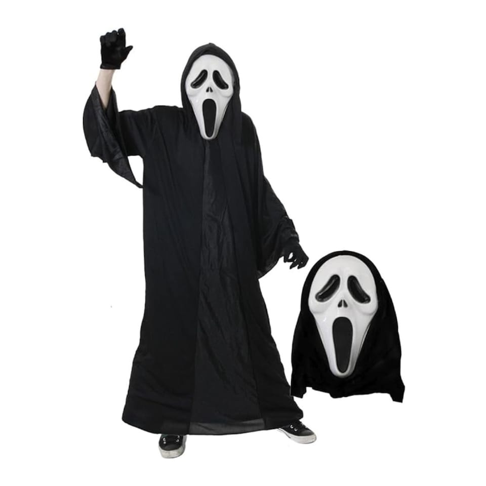 image 1 of Screamer Costume - Reaper Costume, Mask & Gloves | Black | L