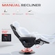 image 4 of HOMCOM Massage Recliner Chair with Remote, PU Leather Recliner Armchair Grey | Grey