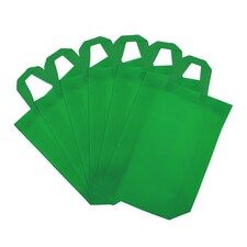 Pack of 25 Dark Green Coloured 30x38x10cm Non-Woven Bags with Handle | Green