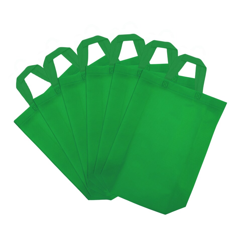 image 1 of Pack of 25 Dark Green Coloured 30x38x10cm Non-Woven Bags with Handle | Green