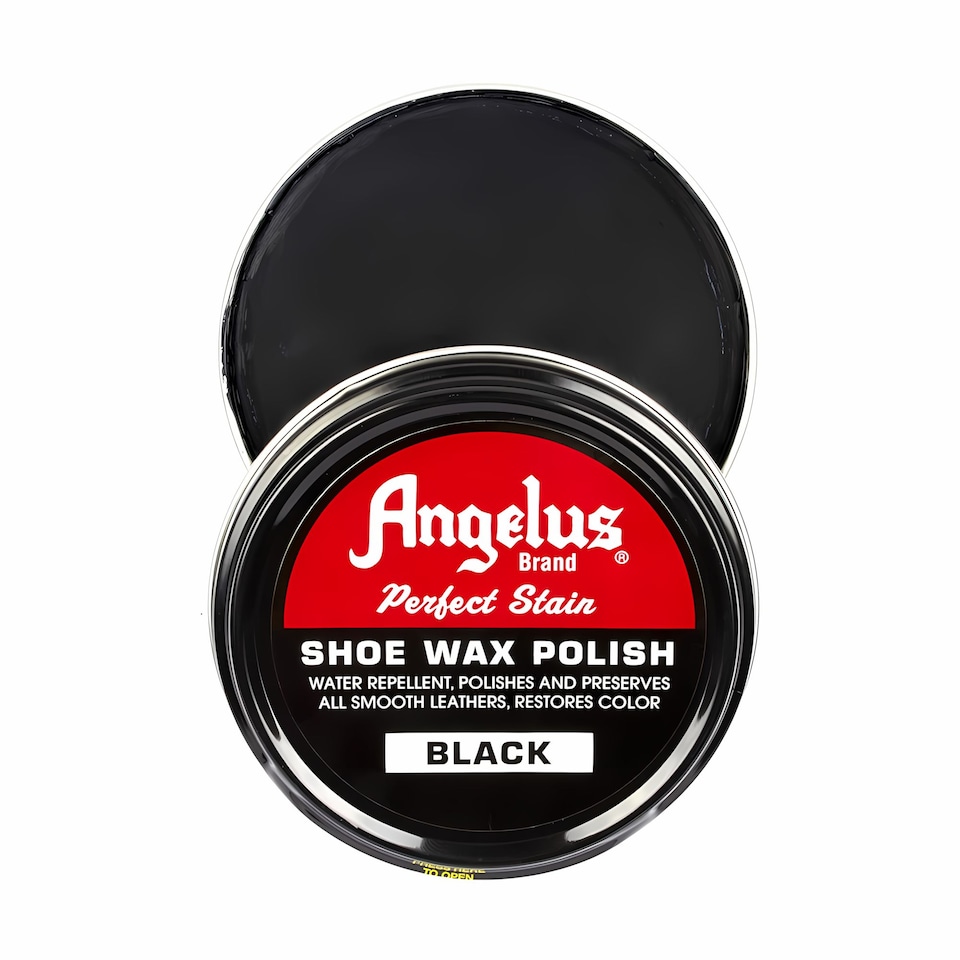 image 1 of Angelus Perfect Stain Wax Polish - All-in-One Leather Shoe Care 60ml | Black | Black
