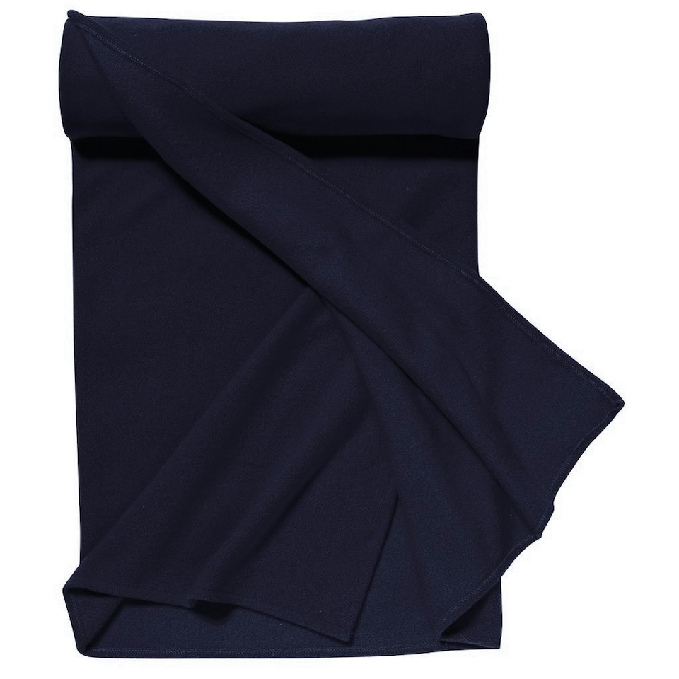 SOLS Plaid Pill Resistant Fleece Blanket - French Navy - ONE