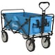 image 1 of Outsunny Folding Outdoor Storage Trolley Cart Bag Telescopic Handle Brakes Blue