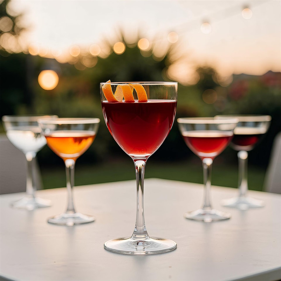 image 1 of Argon Tableware Hoxton Crystal Nick & Nora Glasses - 155ml | Clear | Clear | 6