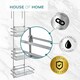 image 7 of Shower Caddy 3 Tier Bathroom Storage Organiser Hanging Basket With Shelving Over The Door Silver